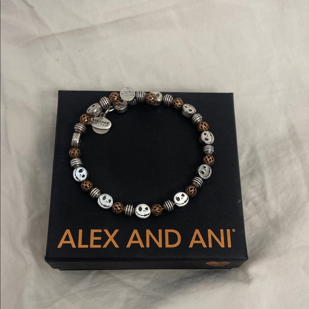 Alex and Ani Silver Disney Jack Skellington Bracelet